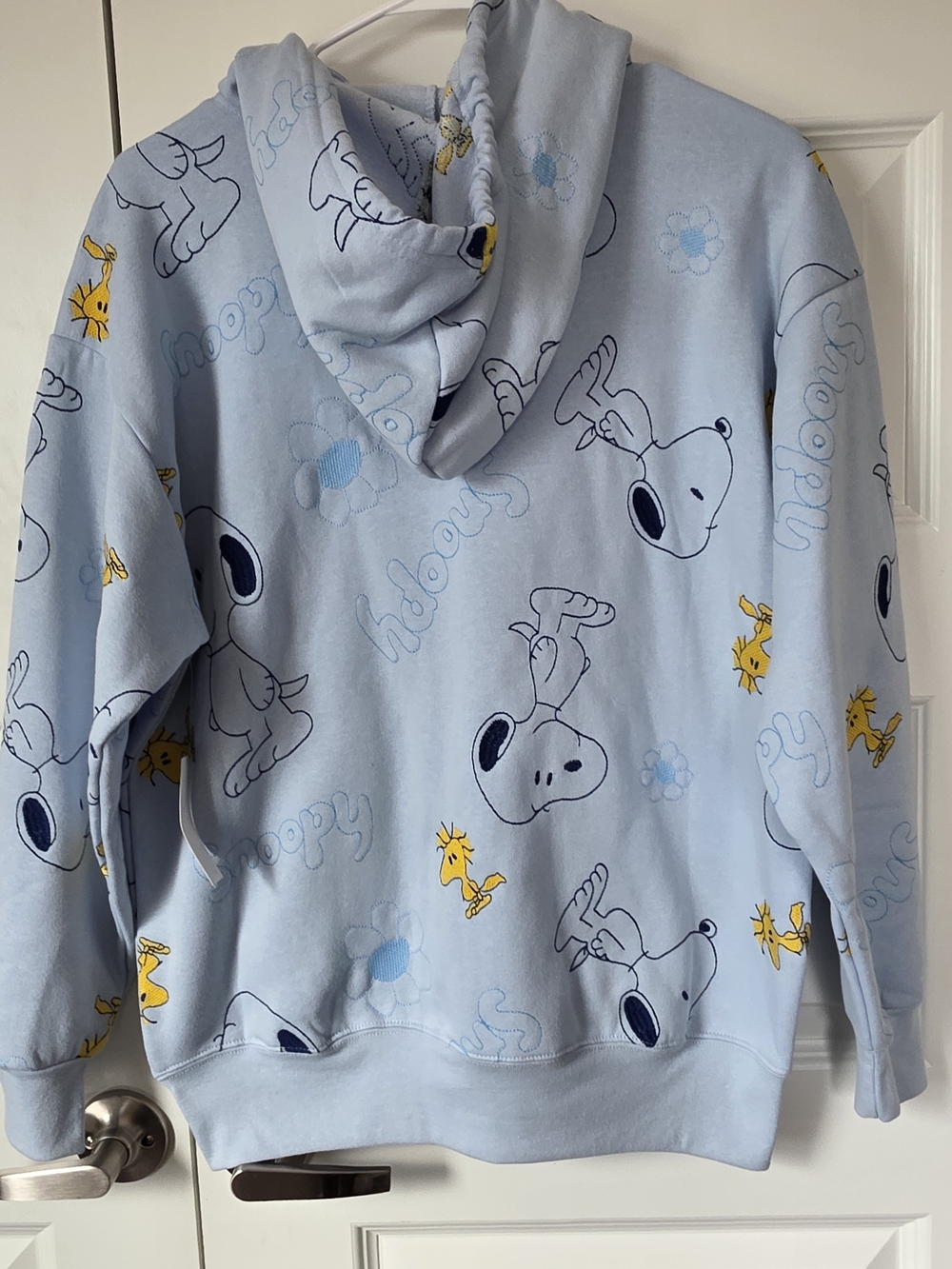 Peanuts Light Blue Snoopy & Woodstock Zip-Up Hoodie - Picture 6 of 8
